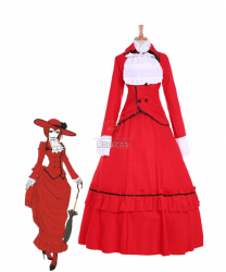 Black Bullet angelina dulles madame red Dress Cosplay Costume