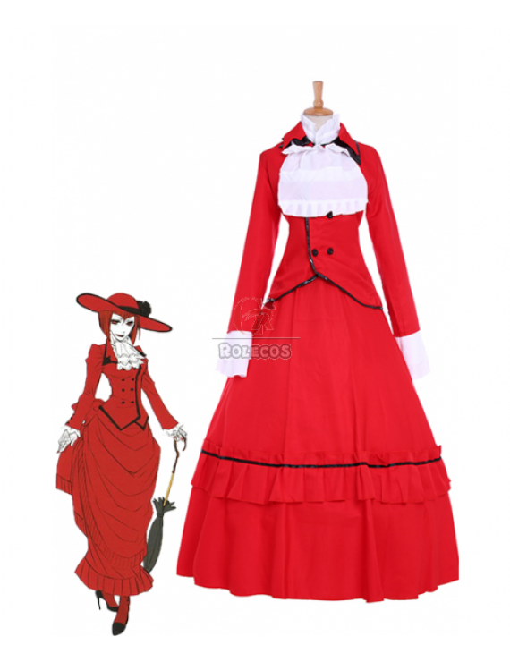 Black Bullet angelina dulles madame red Dress Cosplay Costume