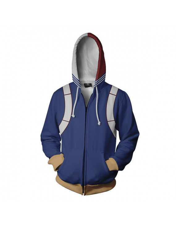 My Hero Academia Todoroki Shoto Zip Up Hoodie Jacket 3D print Costumes