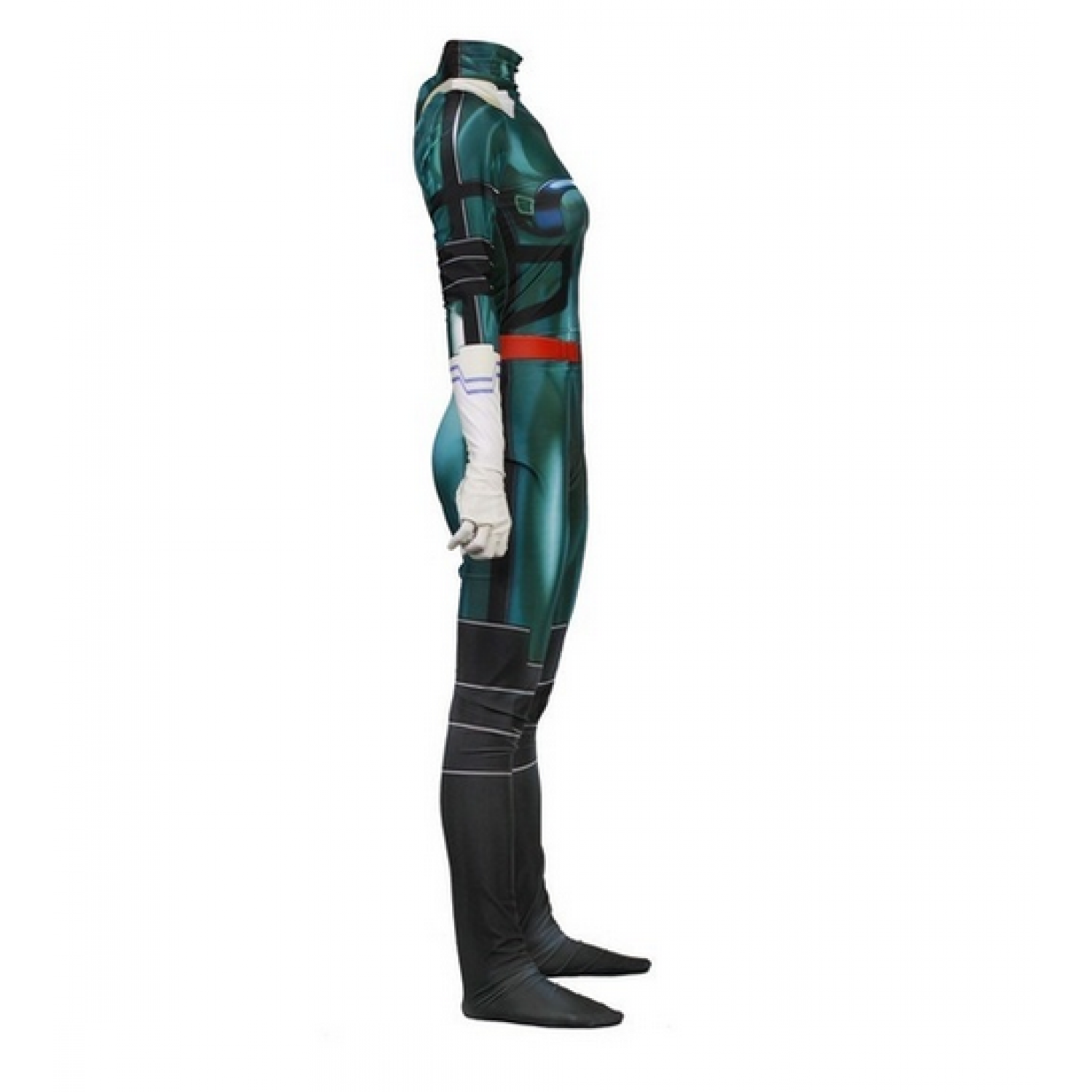 C-ZOFEK Midoriya Izuku Cosplay Costume 3D Printed Green Jumpsuit