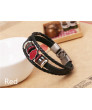 Naruto Akatsuki Cowhide Leather Alloy Bracelet