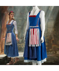 Beauty And The Beast Movie Belle Emma Watson Maid Dress Cosplay Costume