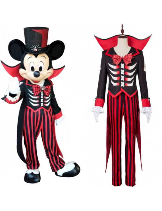 Mickey Mouse Suit Tuxedo Black Red Cosplay Costume