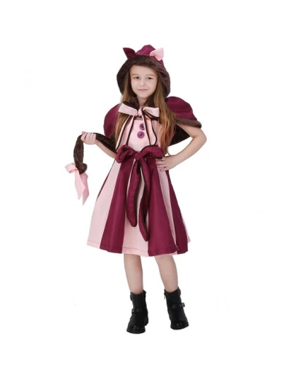 Alice In Wonderland Cheshire Cat Dress Cosplay Costume for Children