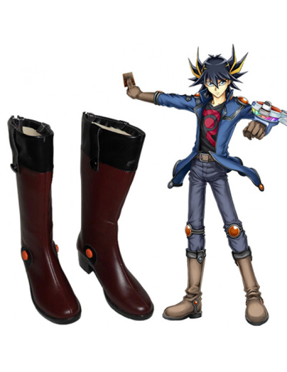 Yu-Gi-Oh! 5D's Yusei Fudo PU Leather Cosplay Boots