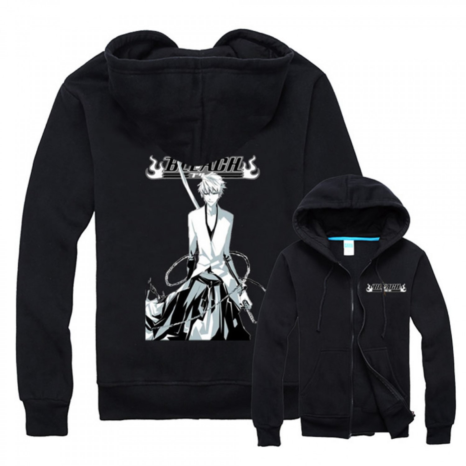bleach zip up hoodie