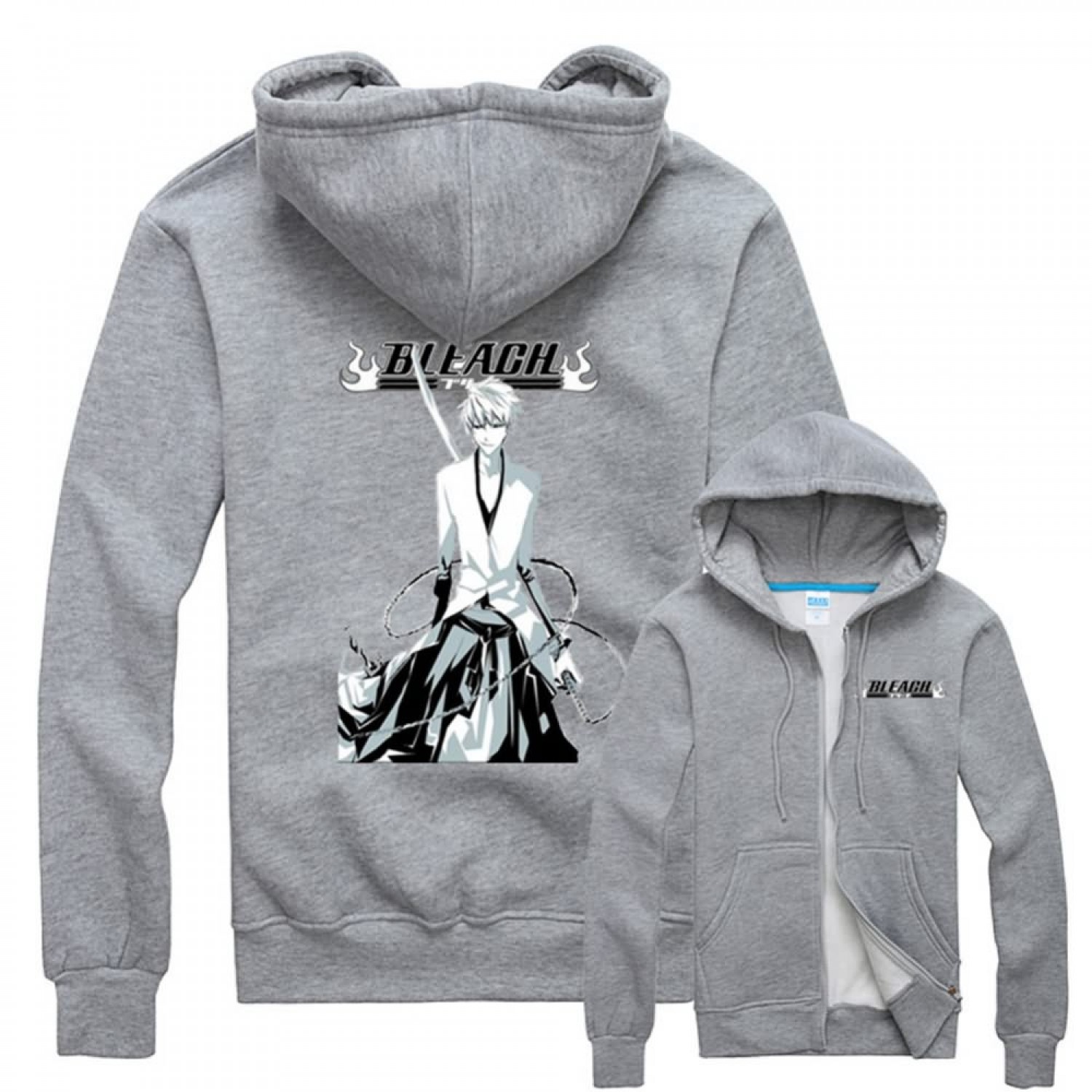 bleach zip up hoodie