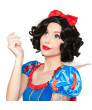 Snow White Black Short Curly Heat Resistant Fiber Cosplay Wig