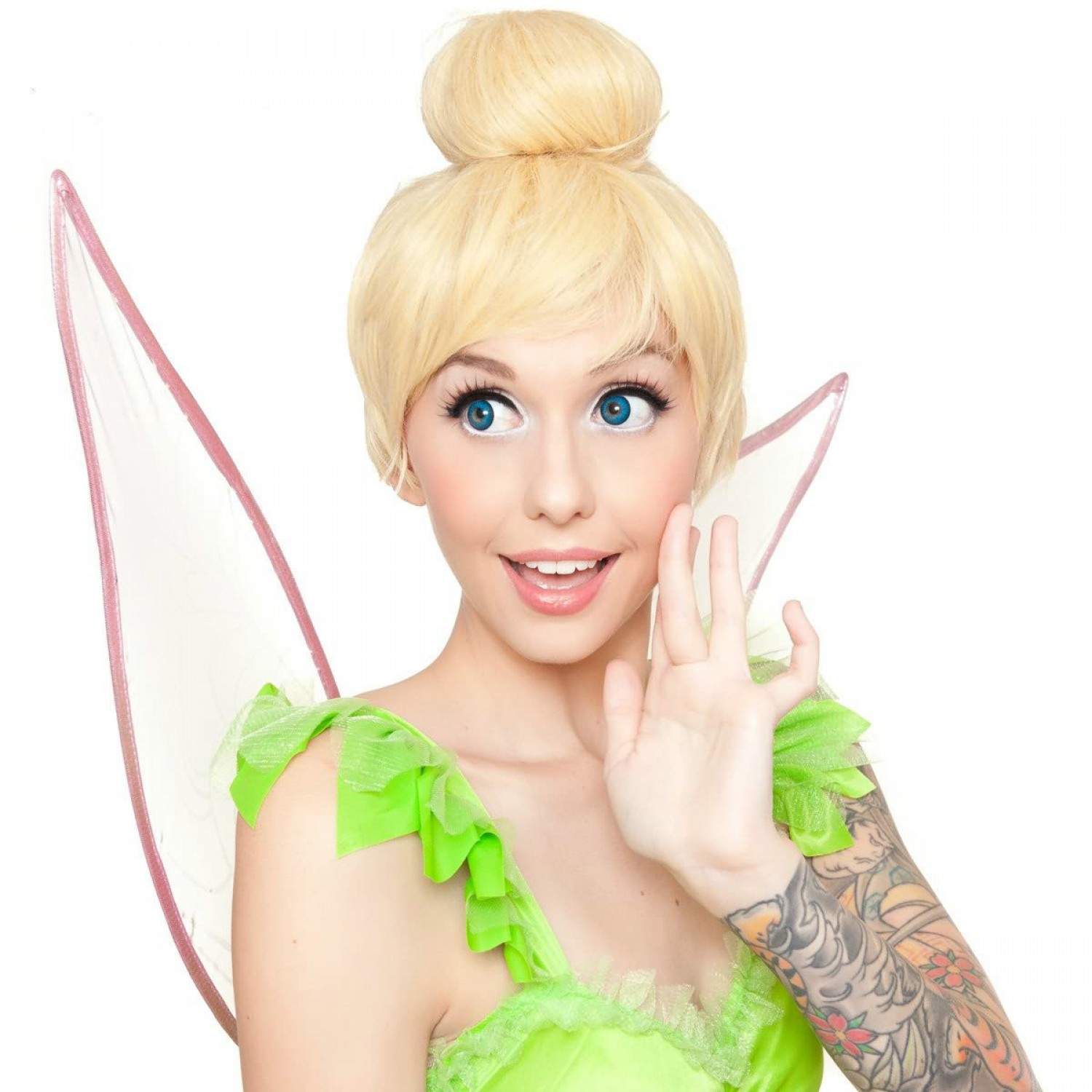 Tinker Bell Short Straight Heat Resistant Fiber Cosplay Wig ( free