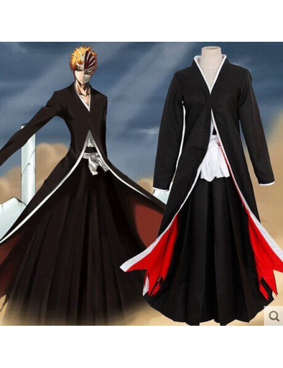 Bleach Kurosaki Ichigo Anime Cosplay Costume With Mask