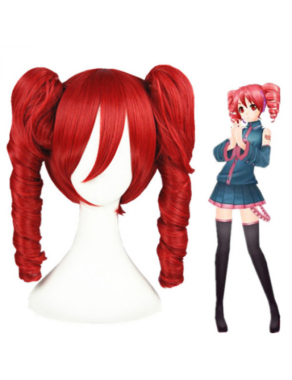 Vocaloid Kasane Teto 40cm Red Heat Resistant Fiber Cosplay Wig