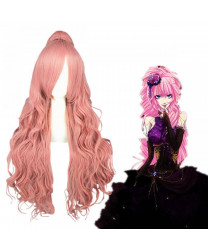 Vocaloid Megurine Luka Long Curly Pink Cosplay Wig