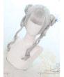 Sweet Lolita Wig Gray Long Curly Synthetic Hair Gray Dual Horsetail Wig