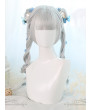 Sweet Lolita Wig Gray Long Curly Synthetic Hair Gray Dual Horsetail Wig