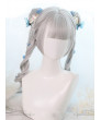 Sweet Lolita Wig Gray Long Curly Synthetic Hair Gray Dual Horsetail Wig