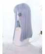 Classic Lolita Wig Pink Long Straight Synthetic Hair Party Wig Neat Bangs