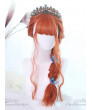 Sweet Lolita Wig Orange Air-bangs Long Curly Synthetic Hair Wig