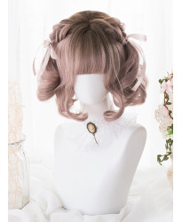 Elegant Classic Lolita Wigs Short Mixed Color Dyed Gradient Bob Party Wig