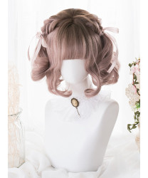 Elegant Classic Lolita Wigs Short Mixed Color Dyed Gradient Bob Party Wig