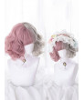 Sweet Lolita Wig Mixed Color Short Curly Synthetic Hair Party Wig