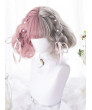 Sweet Lolita Wig Mixed Color Short Curly Synthetic Hair Party Wig