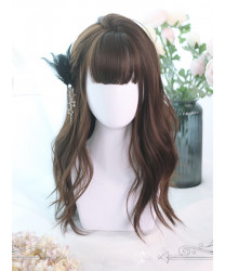 Sweet Lolita Wig Chocolate Color Large Wave Curly Long Synthetic Hair Wigs