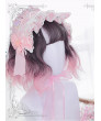 Sweet Lolita Wig Harajuku Pink Gradual Change Synthetic Hair Party Wig Air Bangs