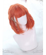 Sweet Lolita Wig Orange Medium Curly Bob Hair Party Wig Air Bangs