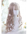 Classic Lolita Wig Milk Tea Color Long Curly Synthetic Hair Party Wigs