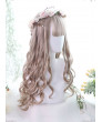 Classic Lolita Wig Milk Tea Color Long Curly Synthetic Hair Party Wigs