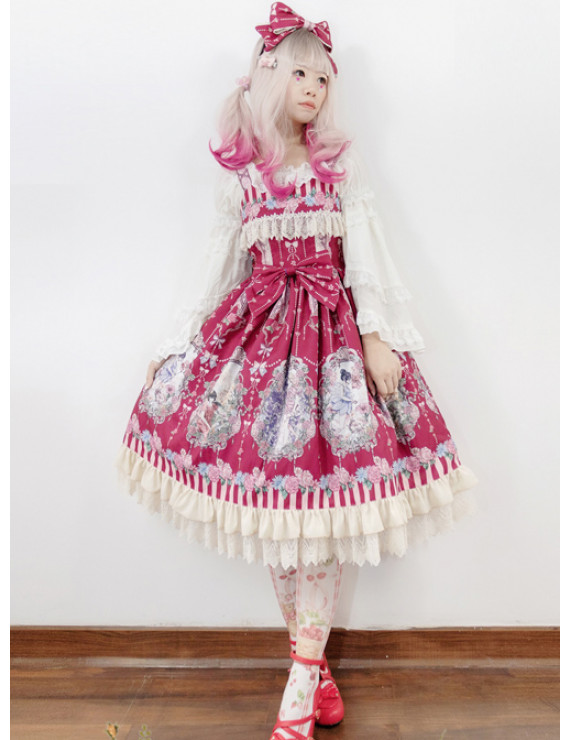 Classic Lolita Dress Braces Skirt Flower Elf Series JSK Lolita Dress