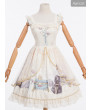 Classic Lolita Sling Dress Old Time Dream Series Retro Printing JSK Lolita Dress