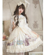 Classic Lolita Sling Dress Old Time Dream Series Retro Printing JSK Lolita Dress