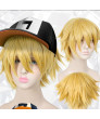 Aotu World King Short Golden Synthetic Cosplay Hair Wig