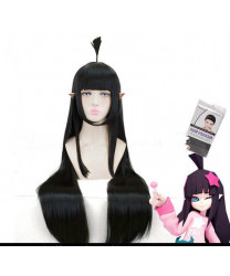 Aotu World Kalie Long Straight Black Synthetic Hair Cosplay Wig