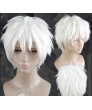 Aotu World Silver White Short Synthetic Hair Cosplay Wig