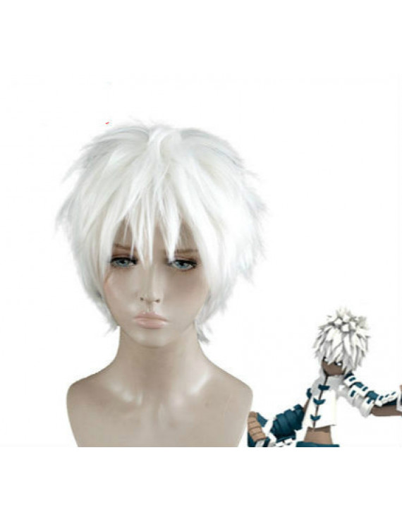 Aotu World Silver White Short Synthetic Hair Cosplay Wig