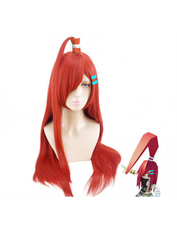 Aotu World Abby Red Long Straight Styled Synthetic Hair Cosplay Wig
