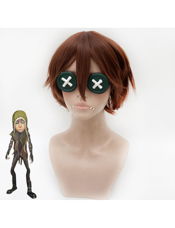 Identity V Naib Subedar Red Short Curly Synthetic Hair Cosplay Wig
