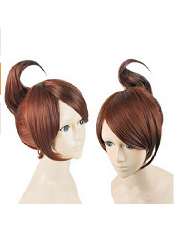 Danganronpa Trigger Happy Havoc Aoi Asahina Brown Cosplay Hair Wig