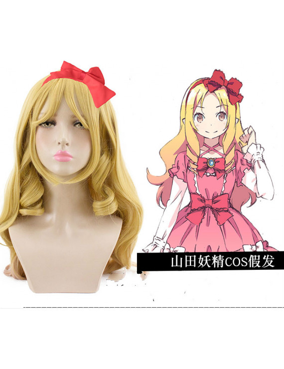 Eromanga Sensei Emily Granger Golden Long Wavy Synthetic Hair Cosplay Wig