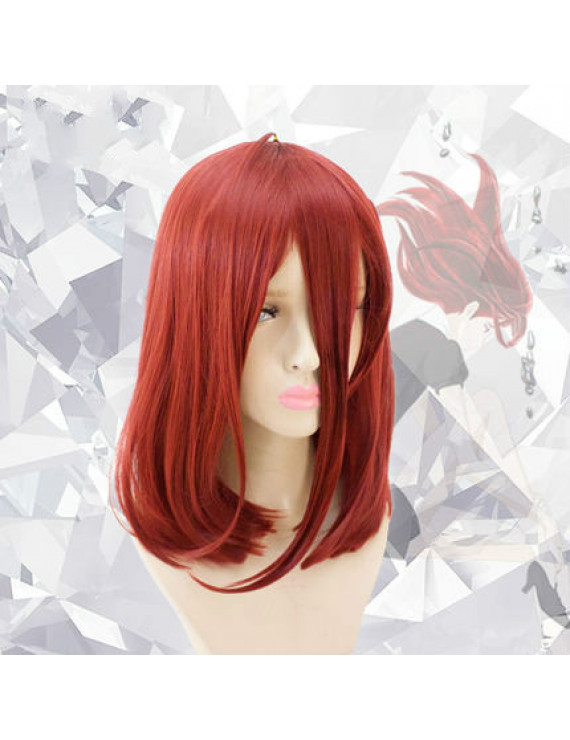 Land of the Lustrous Cinnabar Red Medium Synthetic Hair Cosplay Wig