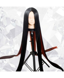 Land of the Lustrous Bort Black Red Long Straight Cosplay Hair Wig
