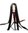 Land of the Lustrous Bort Black Red Long Straight Cosplay Hair Wig