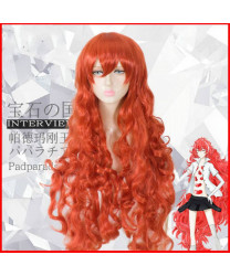 Land of the Lustrous Padparadscha Red Long Curly Synthetic Hair Cosplay Wig
