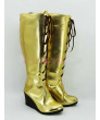 Vocaloid Megurine Luka Golden Shoes Cosplay Boots