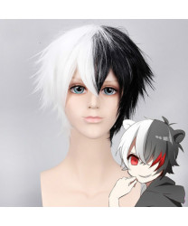 Danganronpa Trigger Happy Havoc Monokuma Black White Cosplay Hair Wig