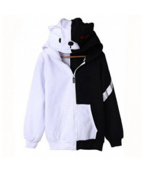 Danganronpa Monokuma Casual Sweatshirt Zip Hoodie Cosplay Costume