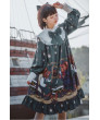 Sweet Lolita Dresses Long Sleeve Detective Bear OP Dress