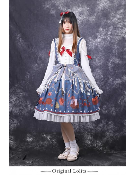 Sweet Lolita Dress Original Christmas In The Distance 3D Print Sweet JSK Dress